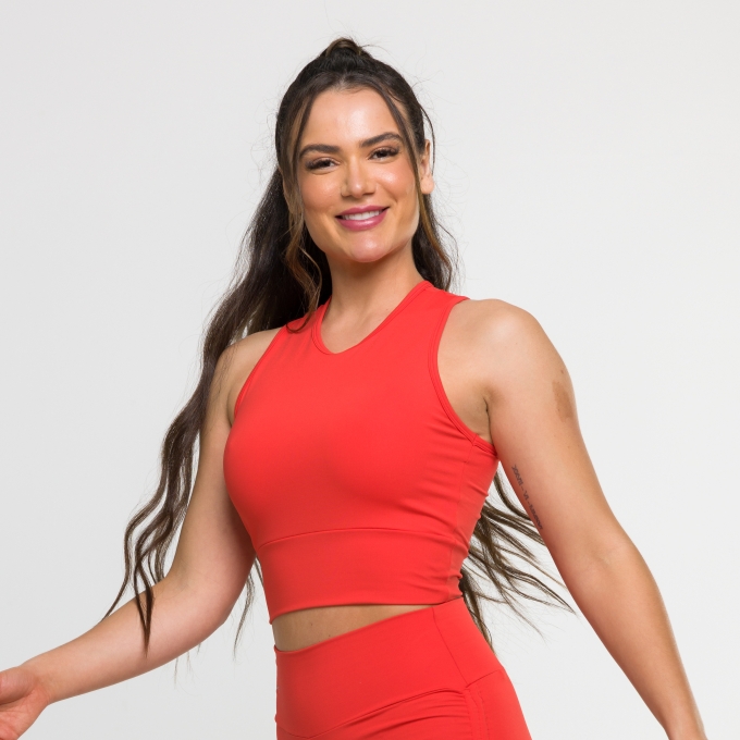 Cropped Sinergia Vermelho em Suplex