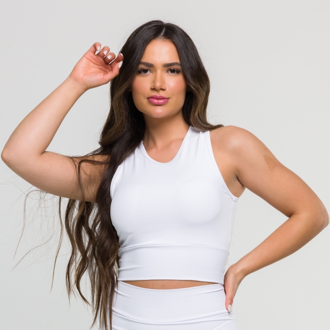 Cropped Sinergia Branco em Suplex