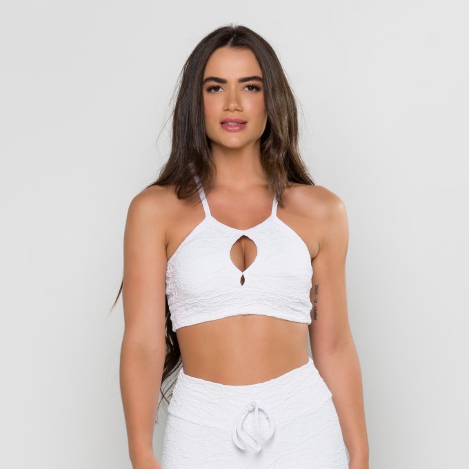 Top Fenda Textura Branco