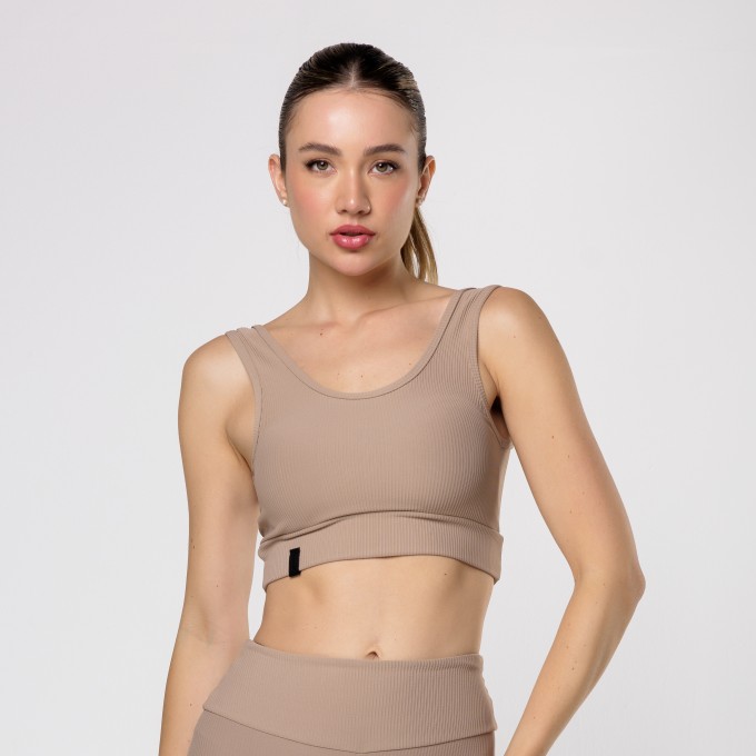 Top Aura Canelado Nude
