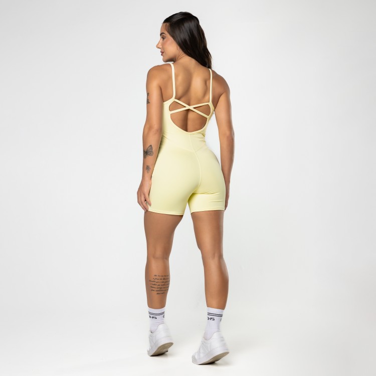 Macaquinho Fitness Shape Amarelo Manteiga