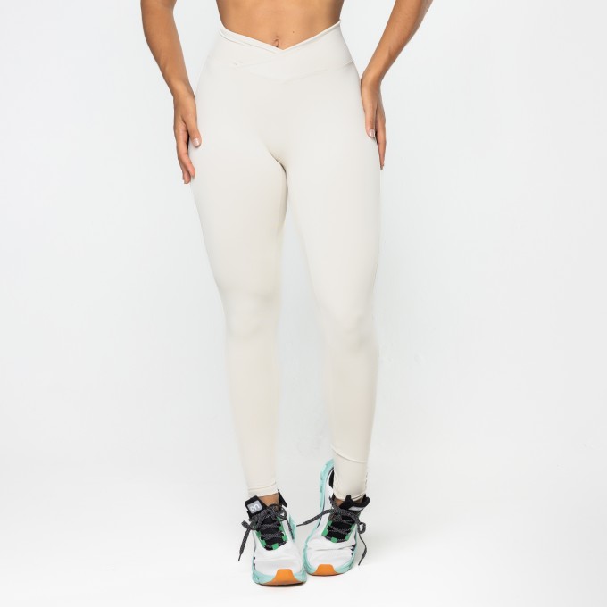Calça Legging Gaia Cós Cruzado Off White